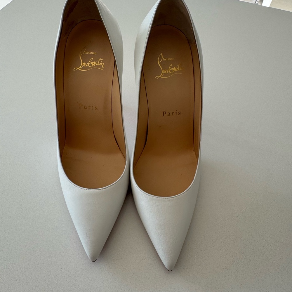 Christian Louboutin White Stiletto Heels